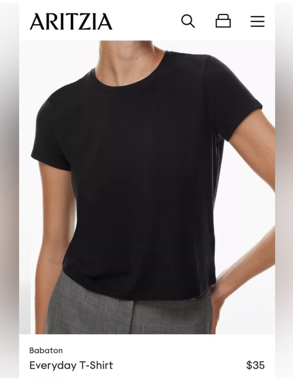 BRAND NEW TAGS ON Aritzia Babaton Everyday Ribbed T Shirt